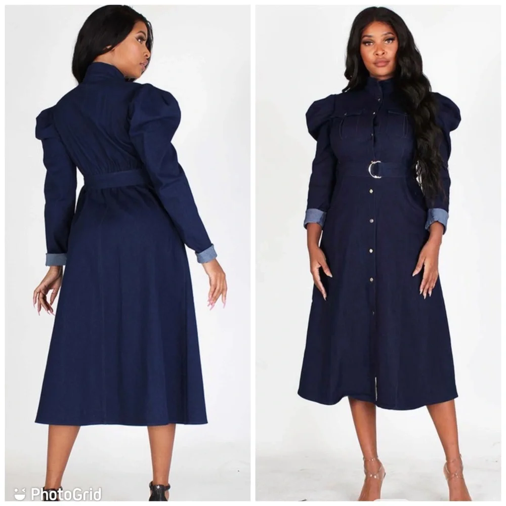 Denim.  dress - Picture 3 of 6